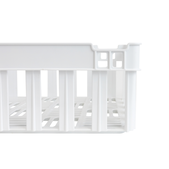 Stackable nestable openwork crate 400 x 300 x 120 mm - 13 L - 2 colours