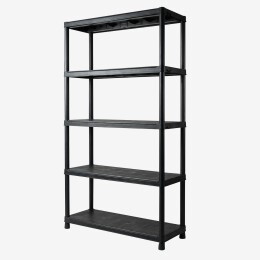 Economical plastic shelf 90 x 40 x 182 cm - black