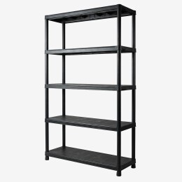 Étagère en plastique économique 120 x 40 x 187 cm - noir