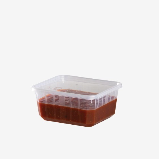 Food-grade plastic container with lid Carty - pack of 25 - 3 formats