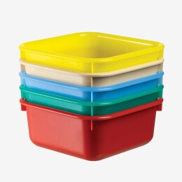 Square basins 3 L - pack of 6 - HACCP colours