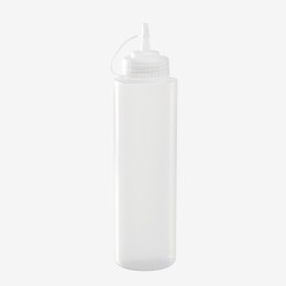 Biberon à sauce transparent col large – 6 formats de 0,15 L à 1 L