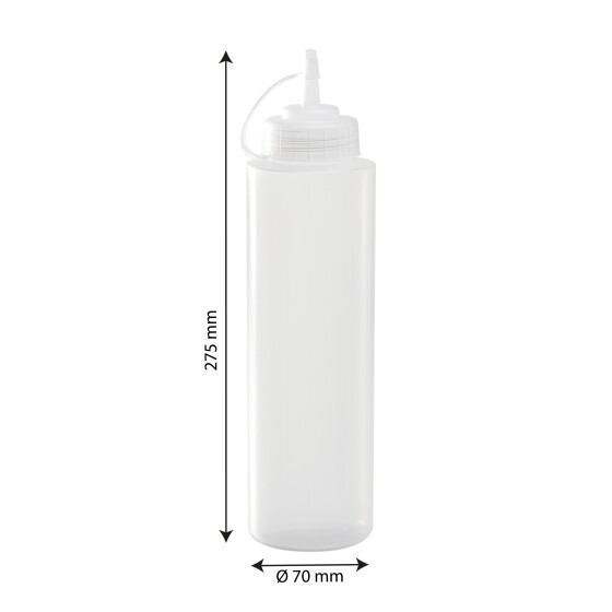 Biberon à sauce transparent col large – 6 formats de 0,15 L à 1 L