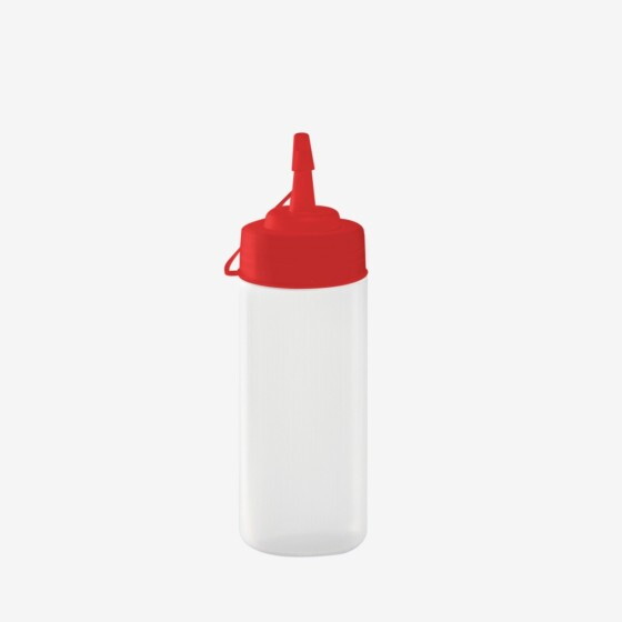 Biberon à sauce col large – bouchon couleurs HACCP – 0,25 L et 0,75 L