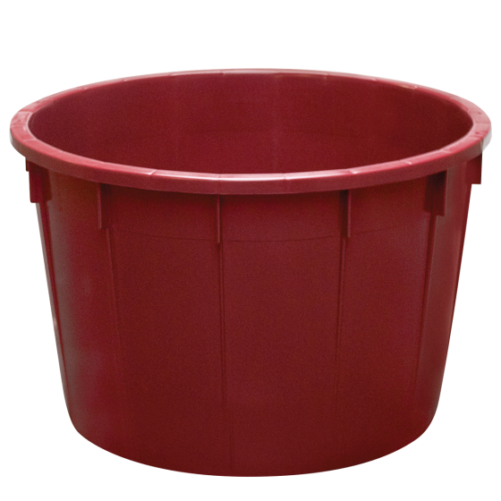 Baquet rond renforcé - de 110 L à 500 L - bordeaux