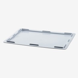 Lid for half dough container - 400 x 300 mm - grey