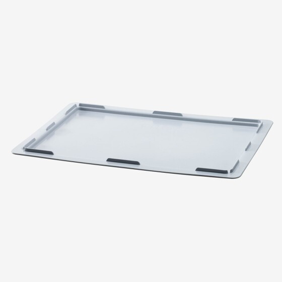 Lid for half dough container - 400 x 300 mm - grey