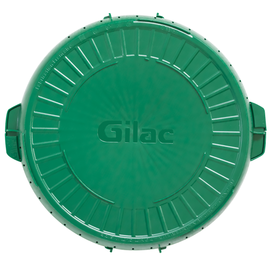 Reusable eco-sustainable round box GILAC - green