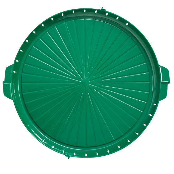 Reusable eco-sustainable round box GILAC - green