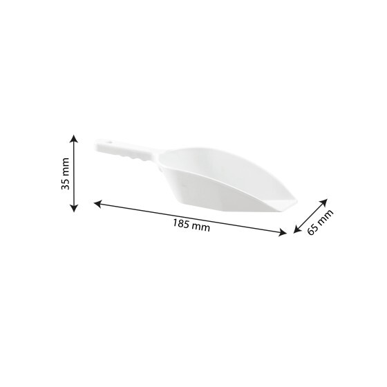 Pelle alimentaire plastique doseuse à fond plat - 3 formats (11, 26 et 45 cl) - blanc