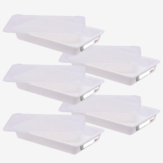 5er-Set flache Behälter 8 L - HACCP