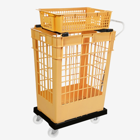 4 pivoting wheel dolly - steel wheel housing