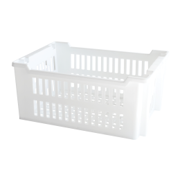 Stackable nestable openwork crate 400 x 300 x 175 mm - 14 L - 2 colours