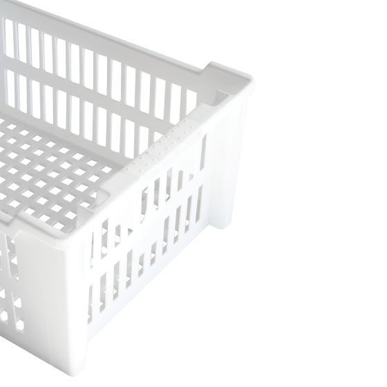 Stackable nestable openwork crate 400 x 300 x 175 mm - 14 L - 2 colours