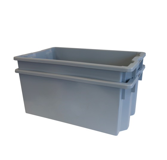 Nestable stacking container 750 x 460 x 310 mm - 70 L - 2 colours