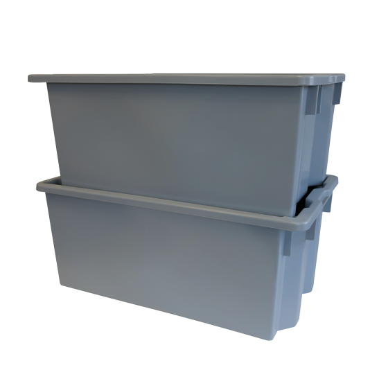 Nestable stacking container 750 x 460 x 310 mm - 70 L - 2 colours