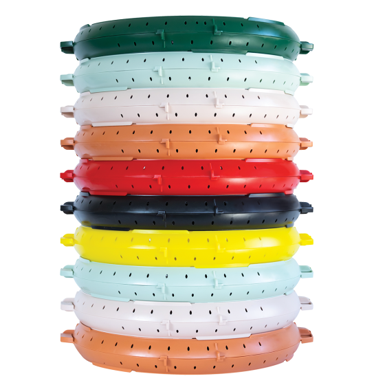 Boîte ronde réutilisable - 6 couleurs