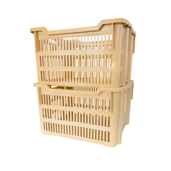 Manne à viennoiseries empilable et emboîtable 610 x 500 x 365 mm - 75 L - beige