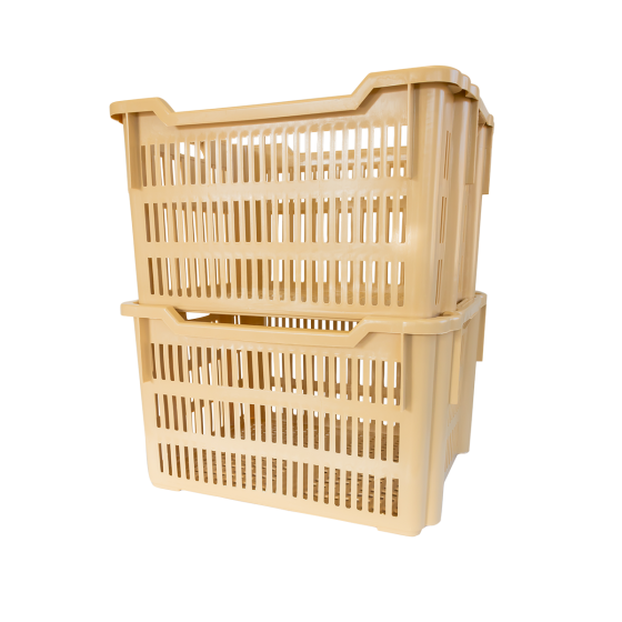 Stackable and nestable pastry bag 610 x 500 x 365 mm - 75 L - beige