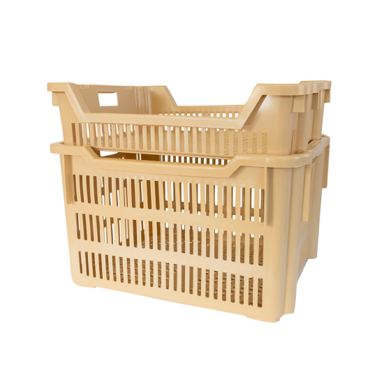 Manne à viennoiseries empilable et emboîtable 610 x 500 x 365 mm - 75 L - beige