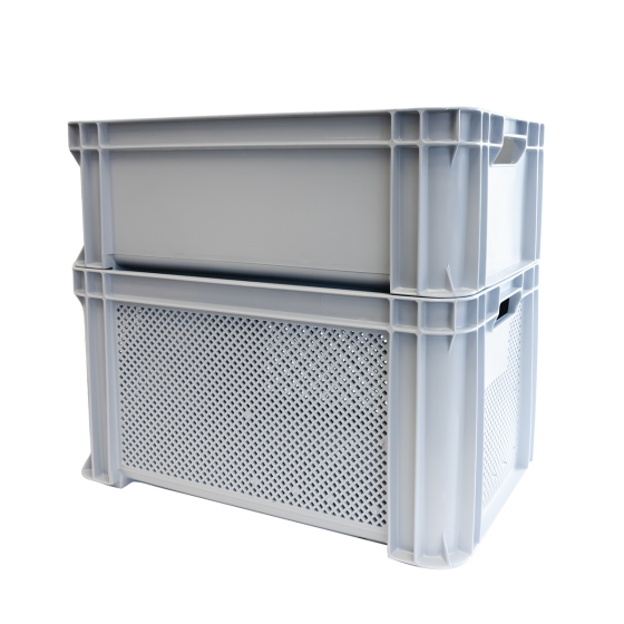 Stackable reinforced bin with handles 545 x 390 mm - 30 L and 45 L - 2 colours