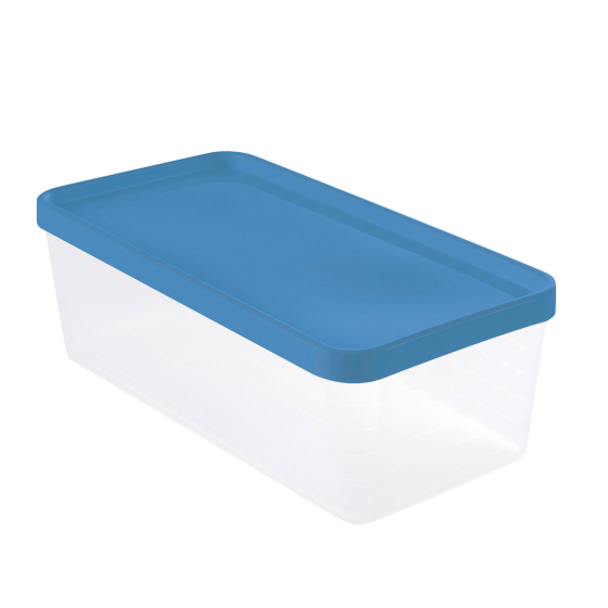 Boîte hermétique 1,2 L + couvercle bleu - lot de 12