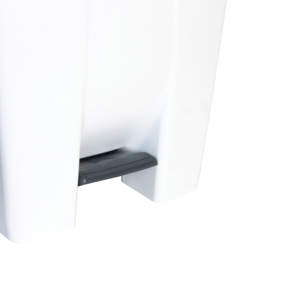 Poubelle à pédale économique 60 L, 80 L, 120 L - avec roues - blanc