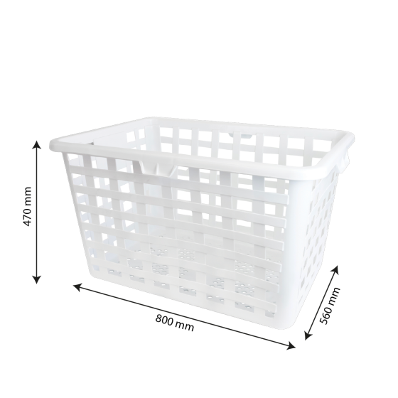 Manne grand modèle 800 x 560 x 470 mm - 112 L - blanc