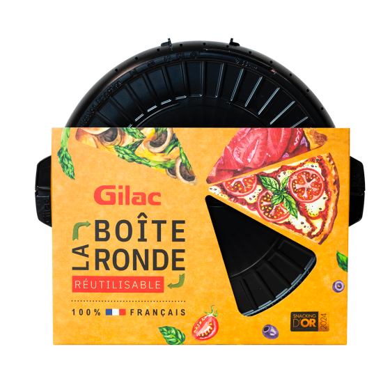 5 boîtes rondes réutilisables avec packaging