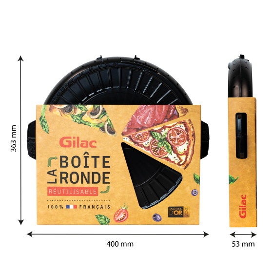5 boîtes rondes réutilisables avec packaging
