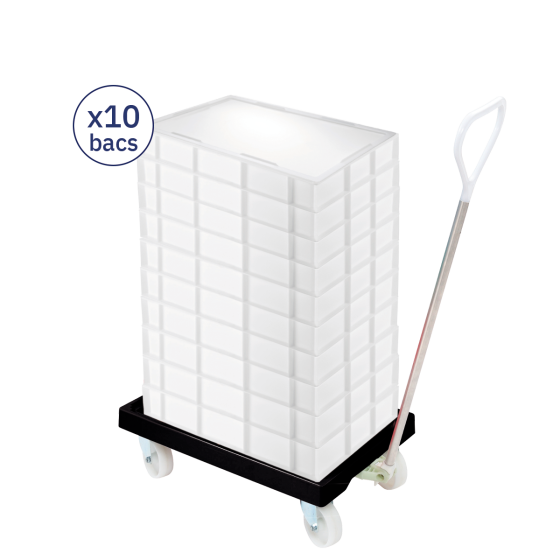 Bundle handle, rolling dolly, dough containers 15 L x20, and lid
