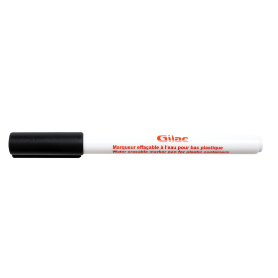 Pack of 8 water-erasable black markers