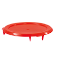 Round container lid
